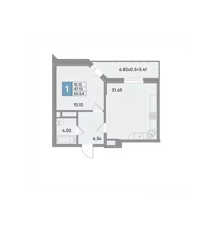 1-к кв. Краснодарский край, Краснодар ул. Шоссе Нефтяников, 26 (52.41 ... - Фото 0