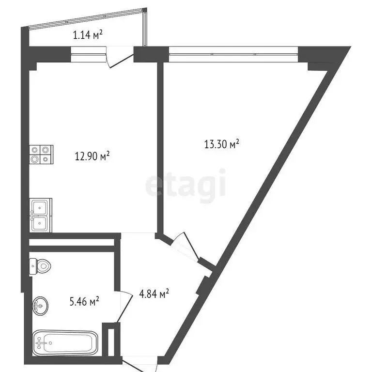 Квартира-студия: Севастополь, улица Лётчиков, 3Д (38.6 м) - Фото 0