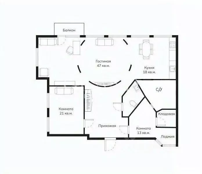 4-к кв. Москва Пятницкая ул., 53/18С1 (133.0 м) - Фото 2