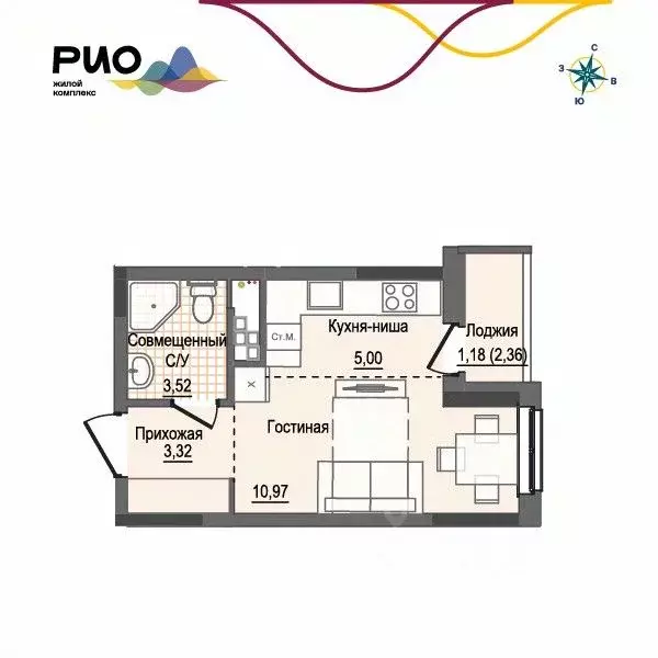 Студия Удмуртия, Ижевск Магистральная ул., 4к2 (23.62 м) - Фото 1