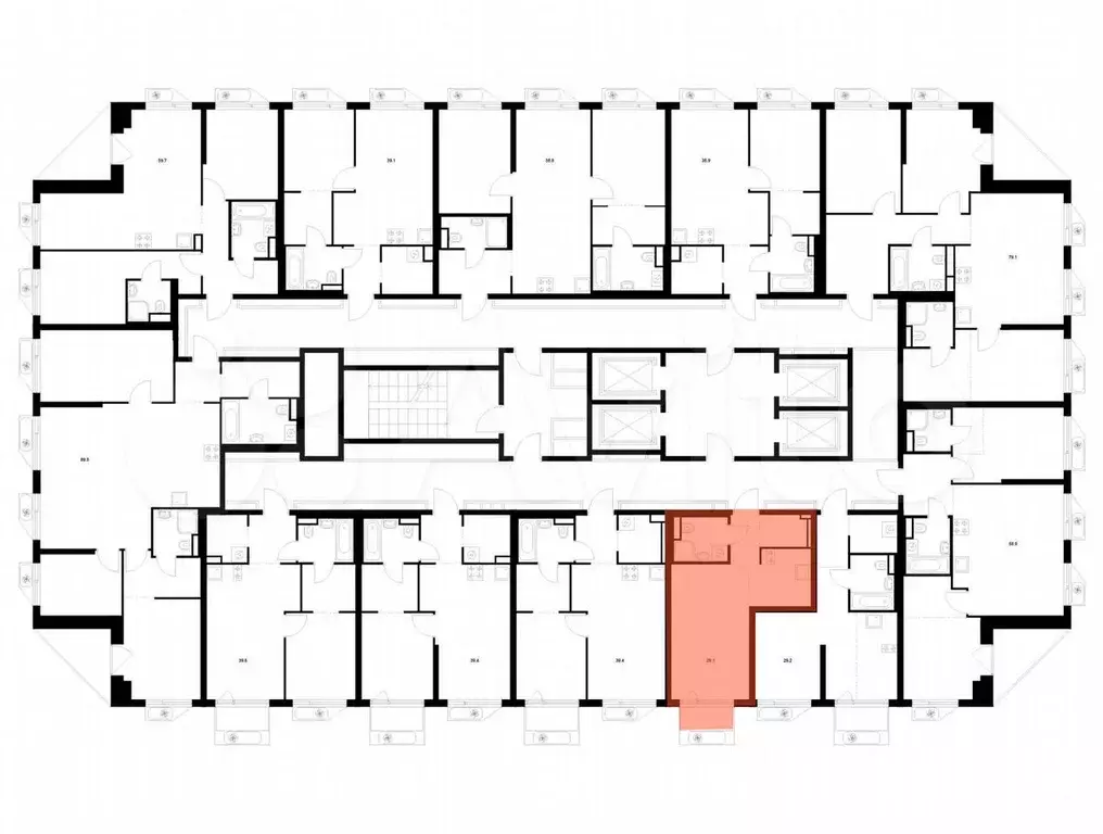 Квартира-студия, 29,1 м, 9/32 эт. - Фото 1
