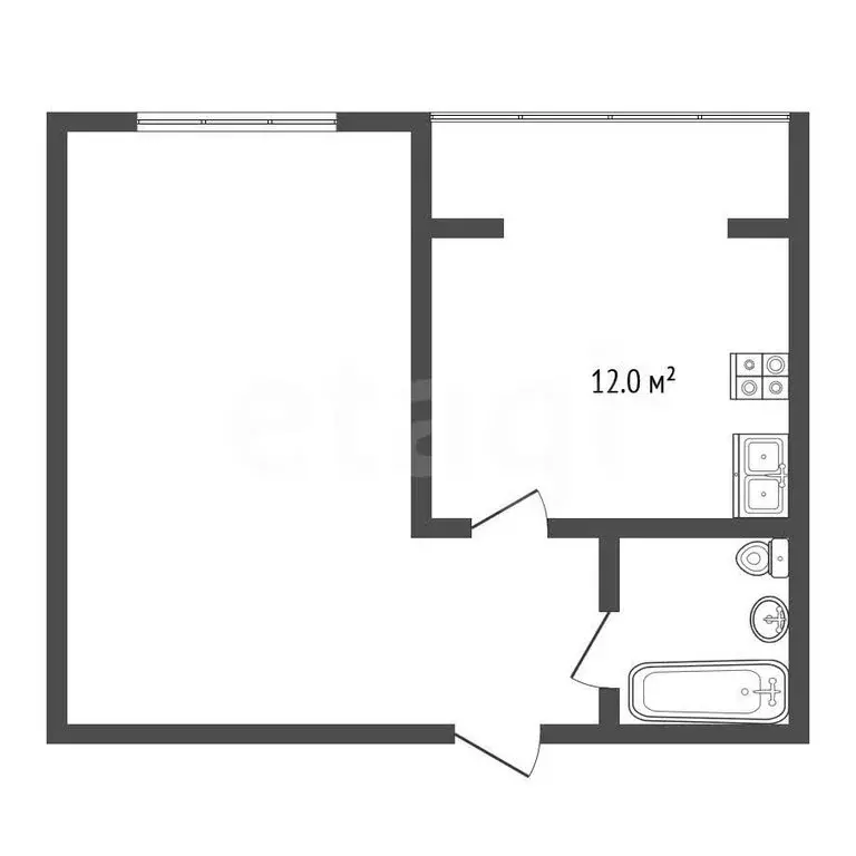 1-комнатная квартира: Нарткала, улица Свердлова, 4 (49.1 м) - Фото 1