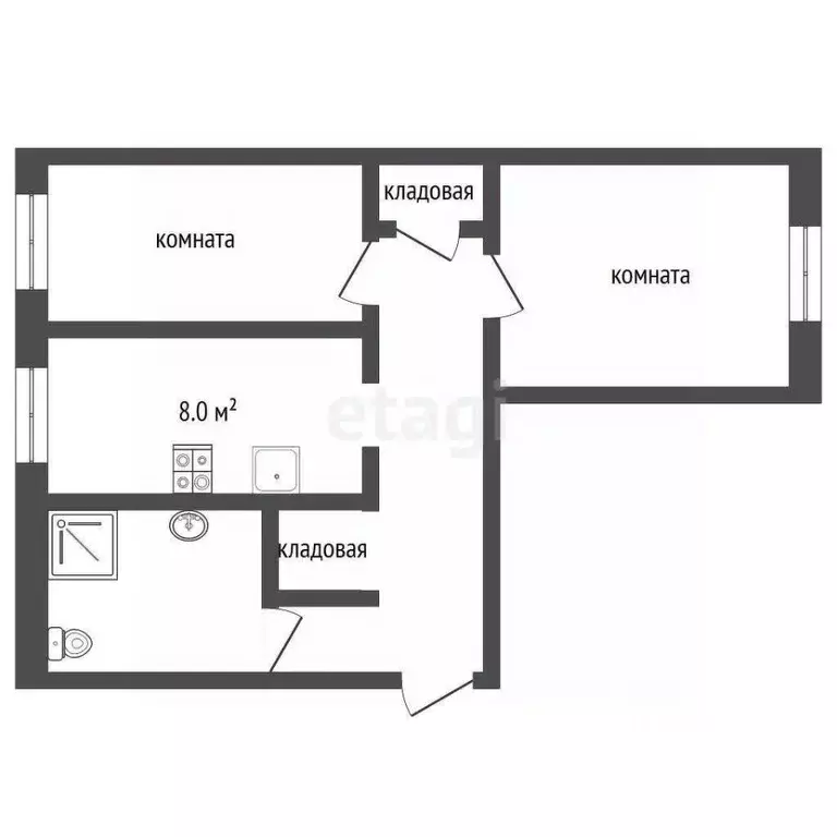 2-к кв. Псковская область, Печоры ул. Мелиораторов, 8 (44.2 м) - Фото 2