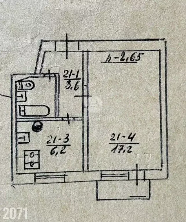 1-к кв. Севастополь ул. Хрусталева, 21 (30.5 м) - Фото 0