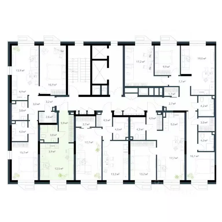 1-к кв. Приморский край, Владивосток Полярная ул., 1к4 (27.0 м) - Фото 2