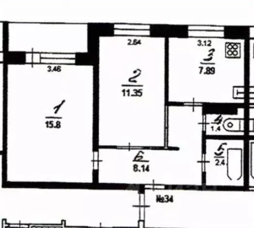 2-к кв. Коми, Усинск Воркутинская ул., 5 (47.2 м) - Фото 0