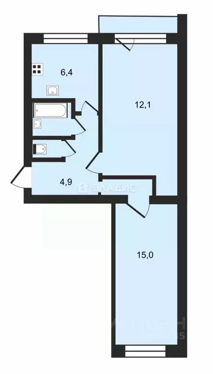 2-к кв. Владимирская область, Селивановский муниципальный округ, пос. ... - Фото 2