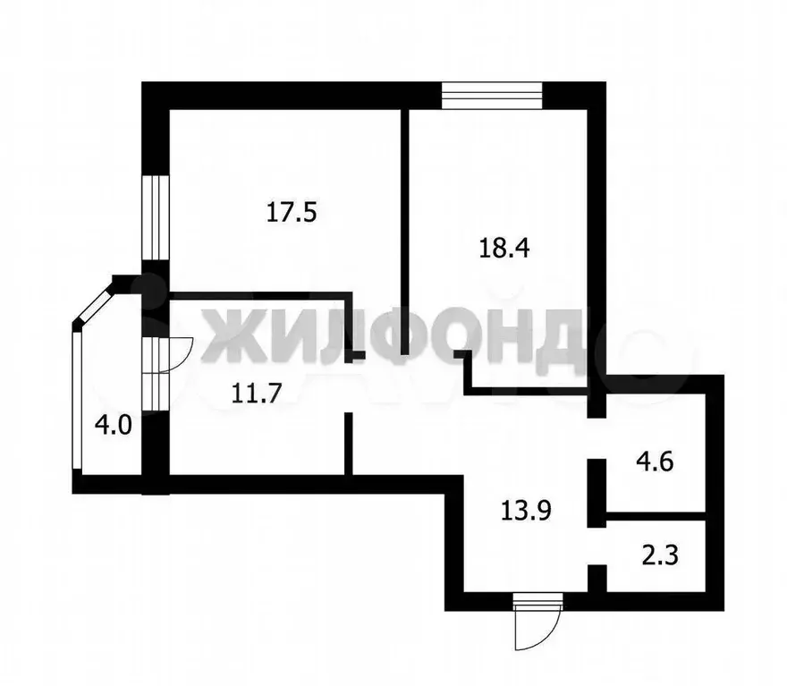 2-к. квартира, 68,4 м, 2/9 эт. - Фото 0