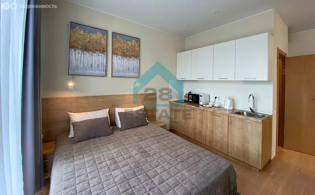 Квартира-студия: Санкт-Петербург, Октябрьская набережная, 5 (18.63 м) - Фото 1