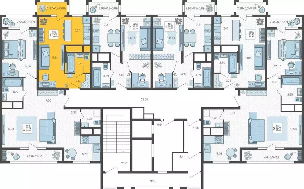 1-комнатная квартира: Краснодар, 3-я Трудовая улица, 1 (26.3 м) - Фото 0