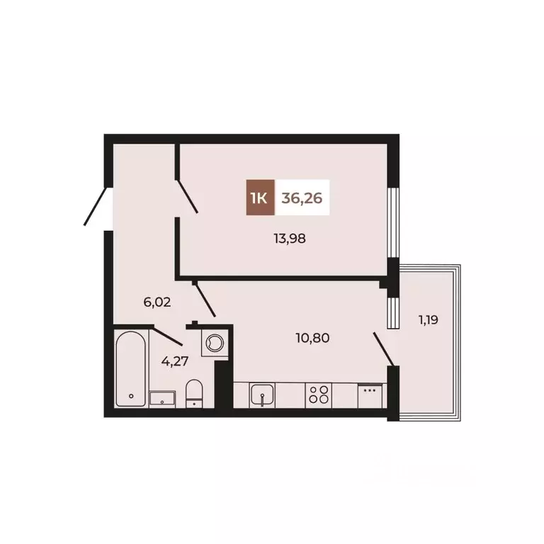 1-к кв. Ростовская область, Аксайский район, Щепкинское с/пос, пос. ... - Фото 0