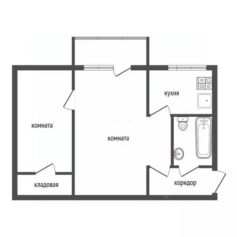 1-к кв. Воронежская область, Воронеж ул. Ушинского, 4 (33.0 м) - Фото 2