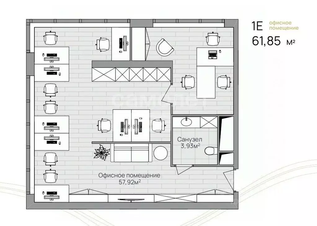 Офис в Московская область, Котельники Дюна жилой комплекс (62 м) - Фото 1