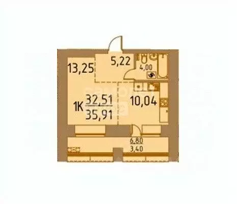 1-к кв. Томская область, Томский район, д. Кисловка, Левобережный мкр ... - Фото 2