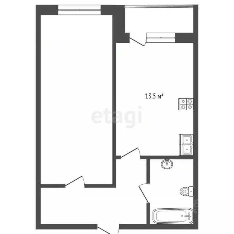 1-к кв. Краснодарский край, Анапа ул. Омелькова, 93 (45.0 м) - Фото 1