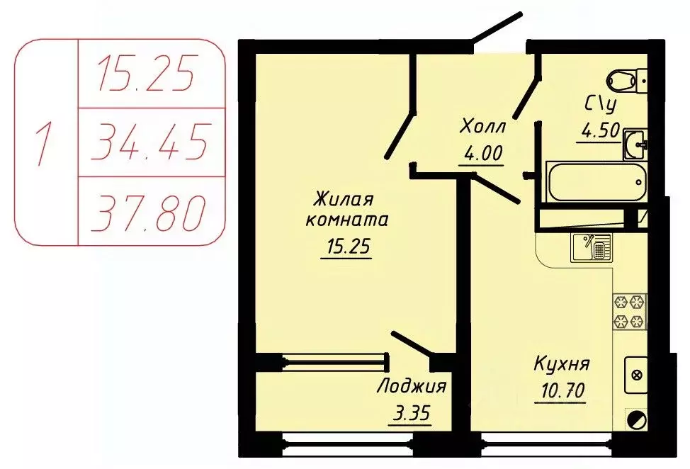 1-к кв. Ставропольский край, Кисловодск  (37.8 м) - Фото 0