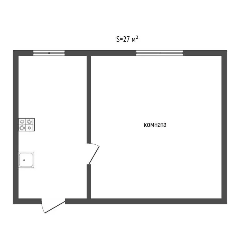 1-комнатная квартира: Ялуторовск, Первомайская улица, 75 (27 м) - Фото 1