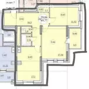 2-комнатная квартира: Казань, улица Восход, 16 (69.1 м) - Фото 0
