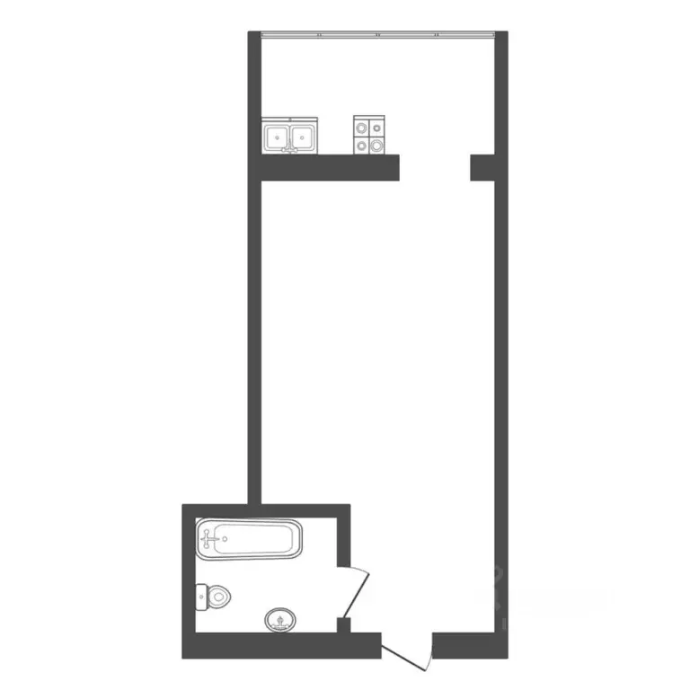 Студия Тюменская область, Тюмень Шаимский проезд, 14А (15.0 м) - Фото 2