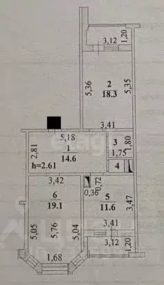 2-к кв. Липецкая область, Липецк ул. А.Г. Стаханова, 67 (67.7 м) - Фото 2