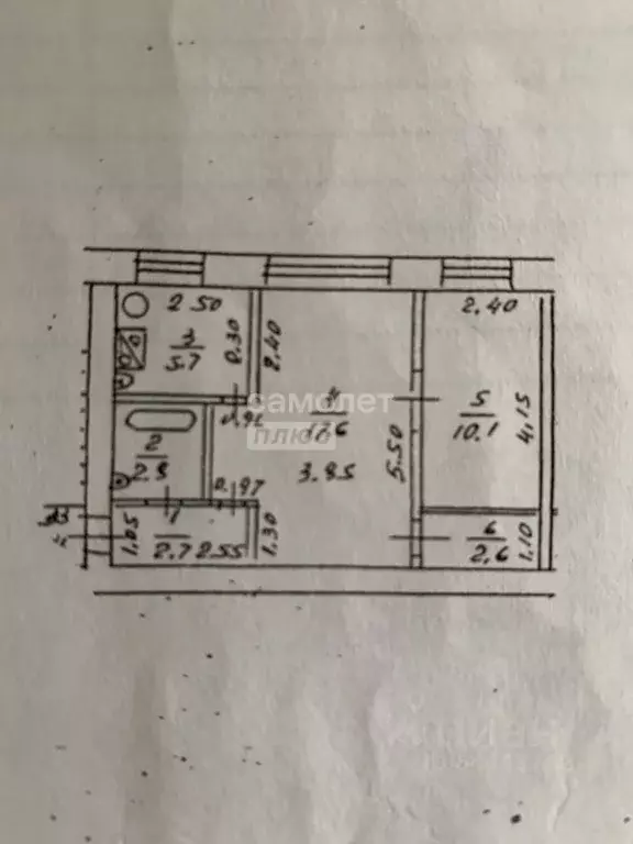 2-к кв. Вологодская область, Грязовец ул. Ленина, 168 (41.5 м) - Фото 2