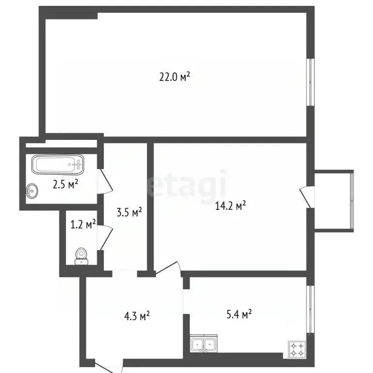 2-к кв. Санкт-Петербург Московский просп., 182 (53.1 м) - Фото 2