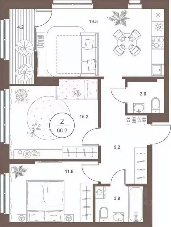 2-к кв. Пензенская область, Пенза Арбеково жилрайон, Дальнее Арбеково ... - Фото 2