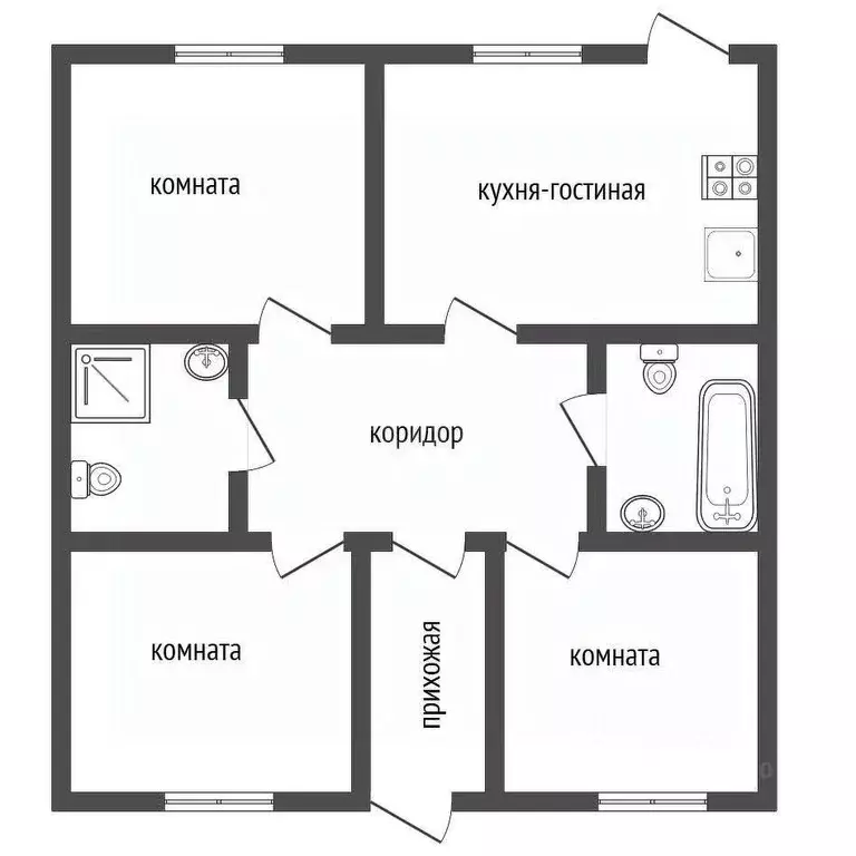 Дом в Воронежская область, с. Новая Усмань ул. Кулибина, 75 (108 м) - Фото 2