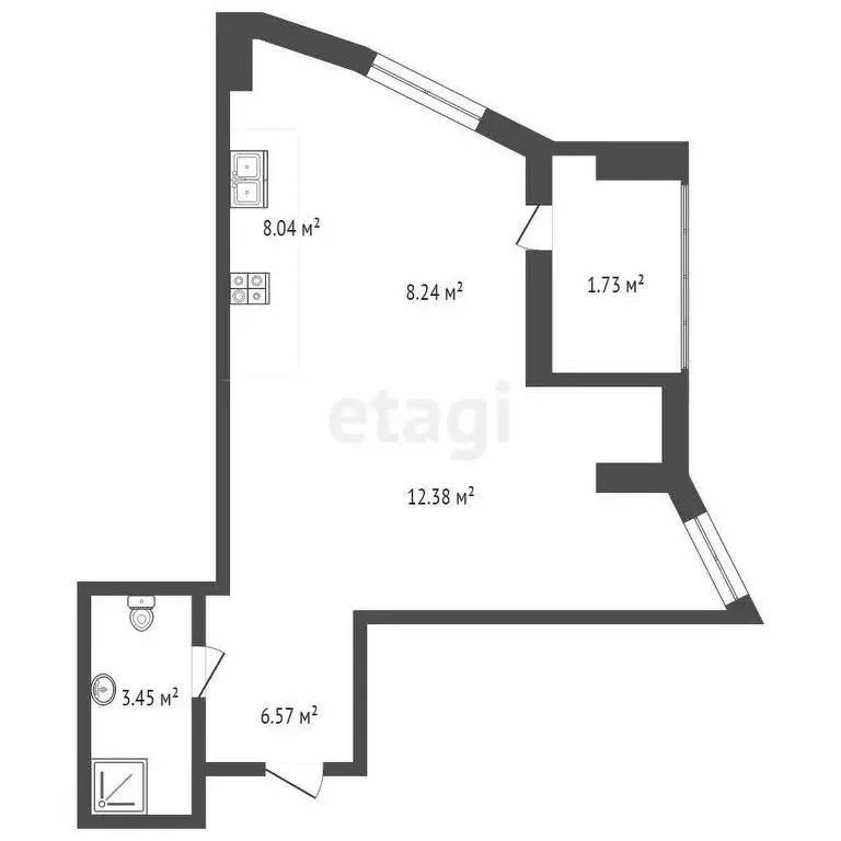2-комнатная квартира: Ростов-на-Дону, Привокзальная улица, 3 (40.4 м) - Фото 0