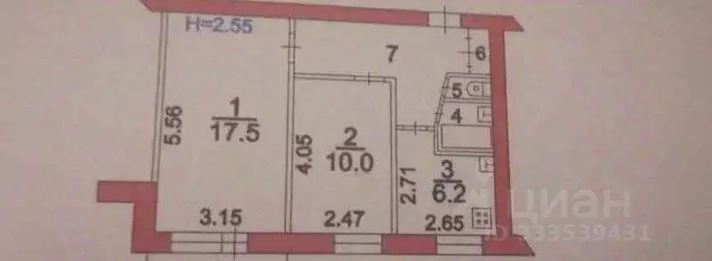 Квартира, 2 комнаты, 45 м - Фото 1