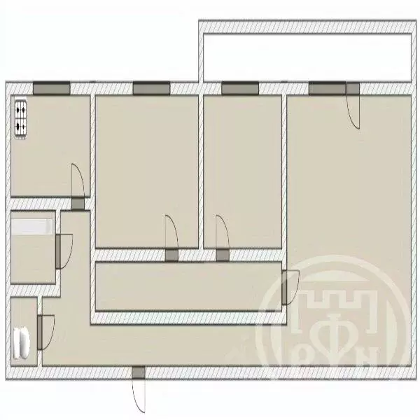 3-к кв. Санкт-Петербург просп. Луначарского, 70К1 (61.0 м) - Фото 2