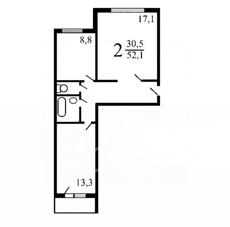 2-к кв. Москва Таллинская ул., 9К4 (52.1 м) - Фото 1