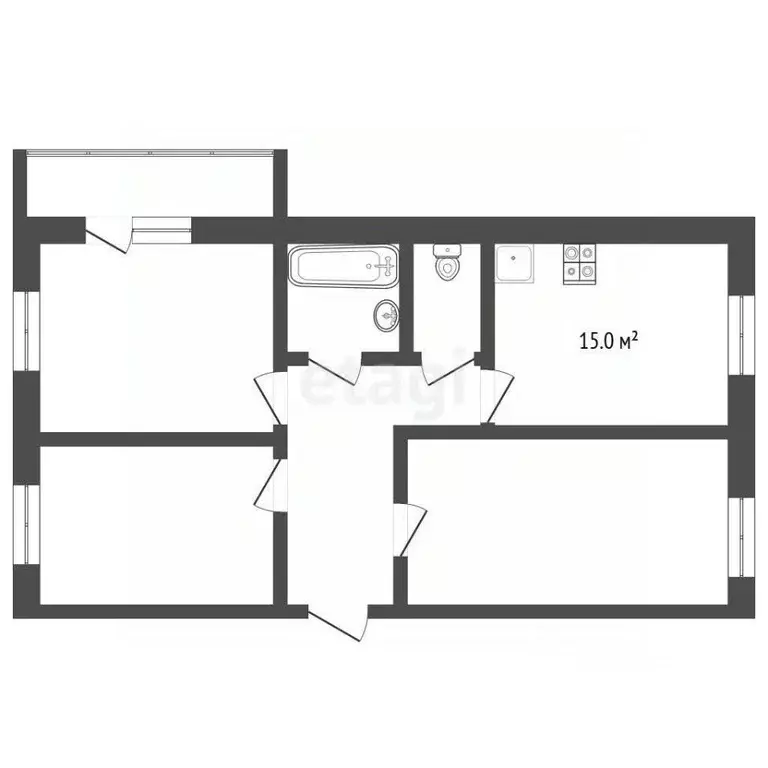 3-к кв. Ставропольский край, Пятигорск Зеленый пер. (69.8 м) - Фото 0