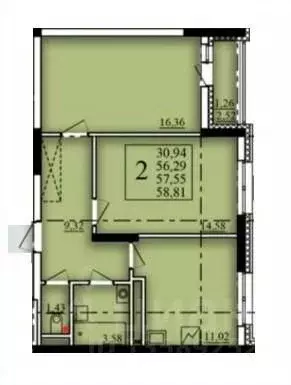 2-к кв. Башкортостан, Уфа Затон-Восточный жилрайон, Паруса жилой ... - Фото 1