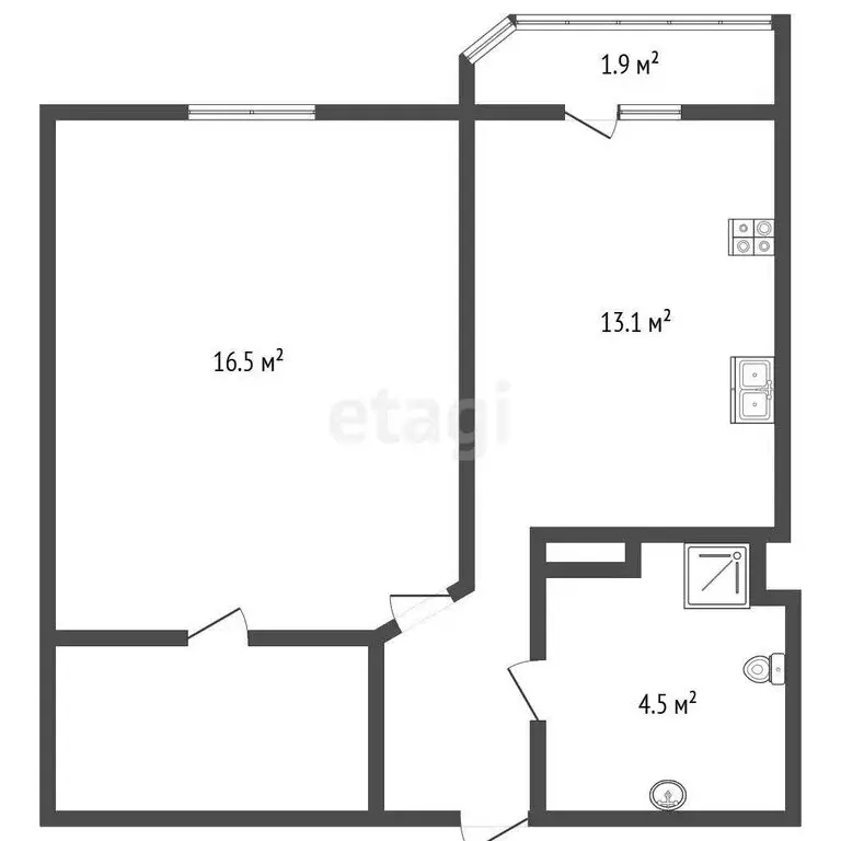 1-комнатная квартира: Кудрово, Областная улица, 9к2 (40.4 м) - Фото 0
