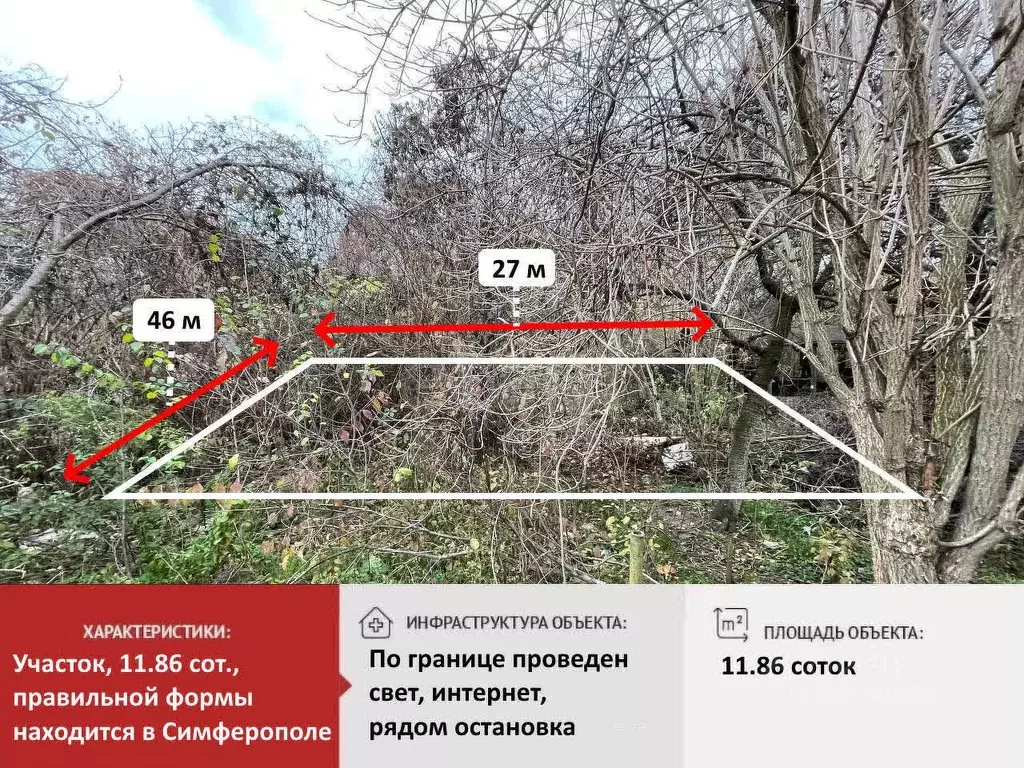 Участок в Крым, Симферополь Дружба СНТ,  (11.86 сот.) - Фото 1