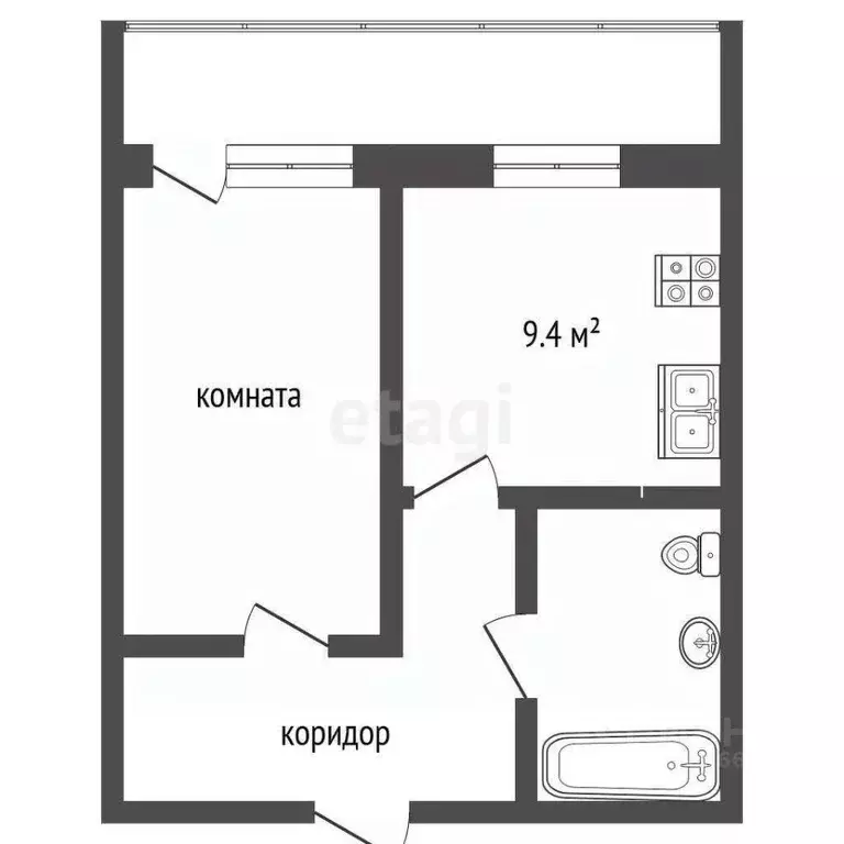 1-к кв. Томская область, Томск пос. Степановка, пер. Богдана ... - Фото 1