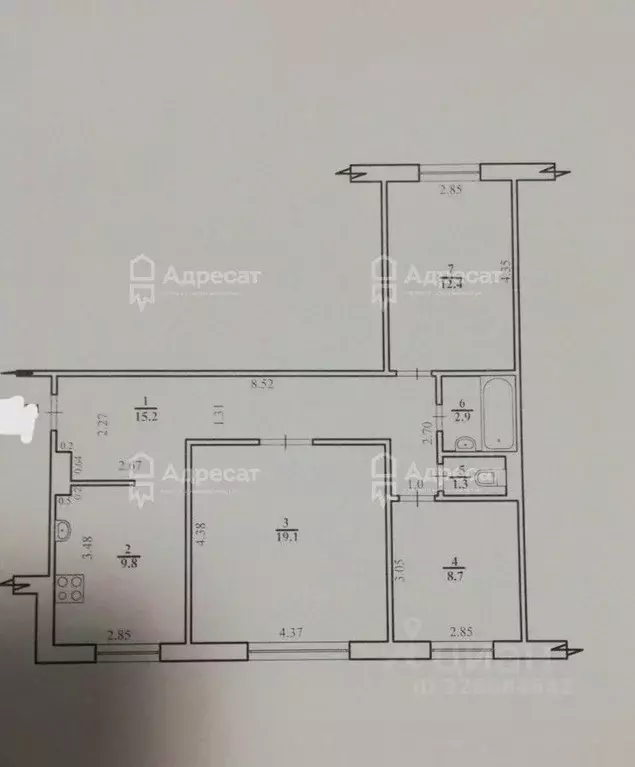 3-к кв. Волгоградская область, Волгоград ул. Военный городок, 8 (69.4 ... - Фото 2