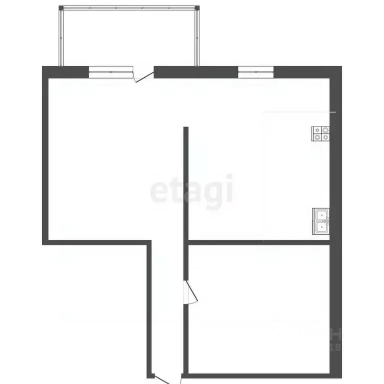 Студия Ростовская область, Шахты ул. Ворошилова, 31 (30.0 м) - Фото 1