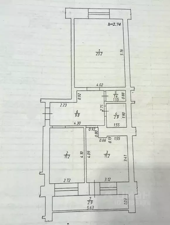 2-к кв. Татарстан, Казань ул. Карбышева, 65 (59.7 м) - Фото 2