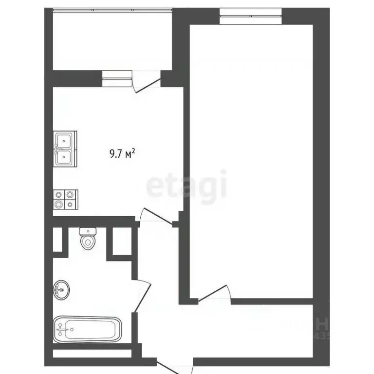 1-к кв. Москва Илимская ул., 1Вк1 (37.9 м) - Фото 2