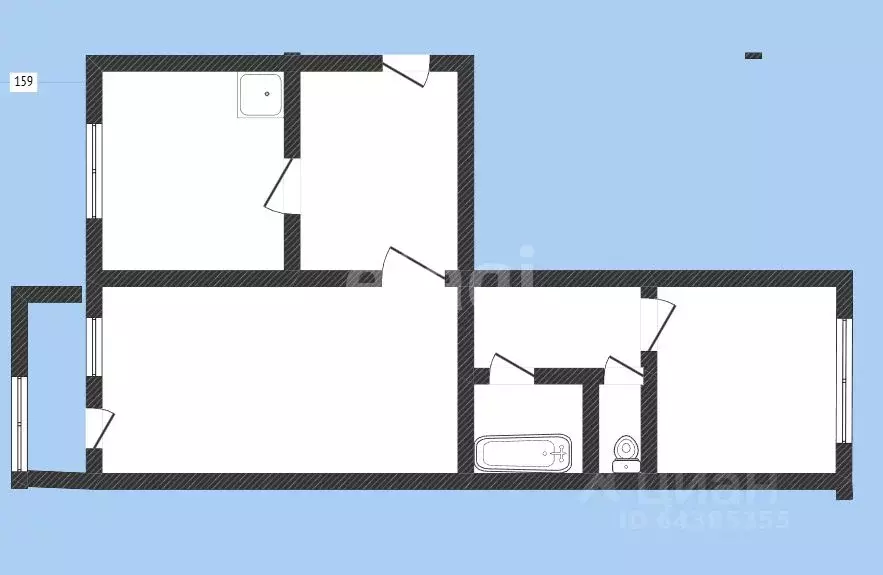 2-к кв. Алтайский край, Бийск Угольная ул., 78/1 (50.4 м) - Фото 2