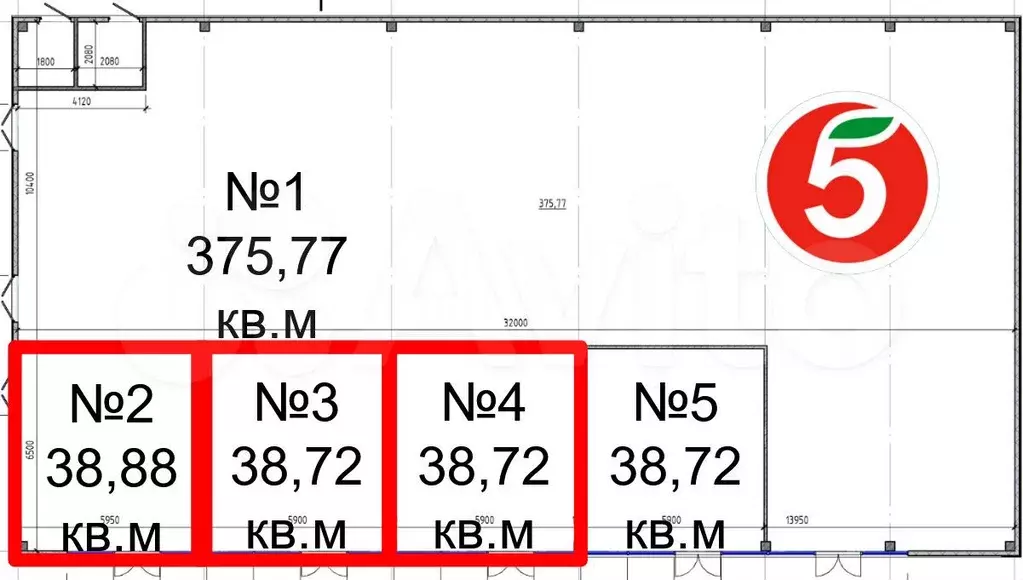 Аренда в курортной зоне, 38.88 м - Фото 1