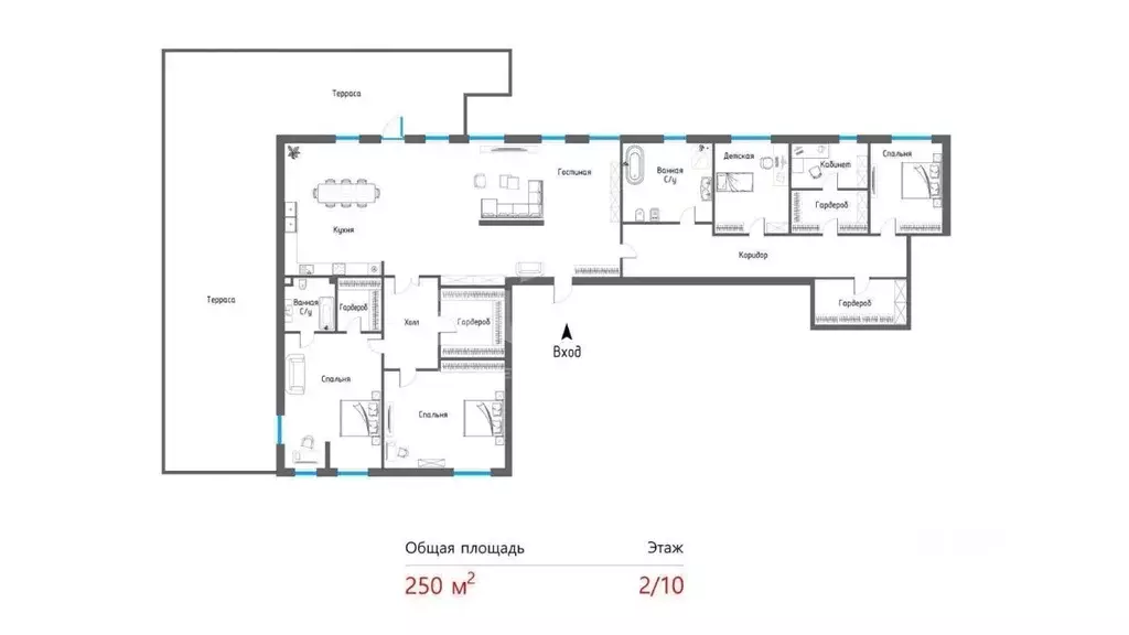 5-к кв. Москва 3-я Фрунзенская ул., 5к1 (250.0 м) - Фото 1