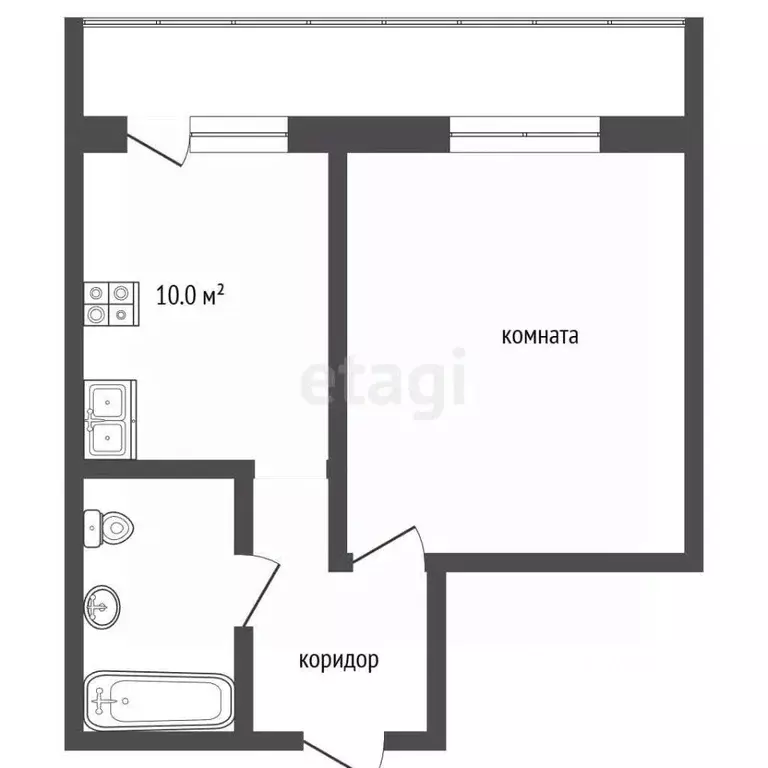1-к кв. Московская область, Дубна Тверская ул., 10 (42.1 м) - Фото 2