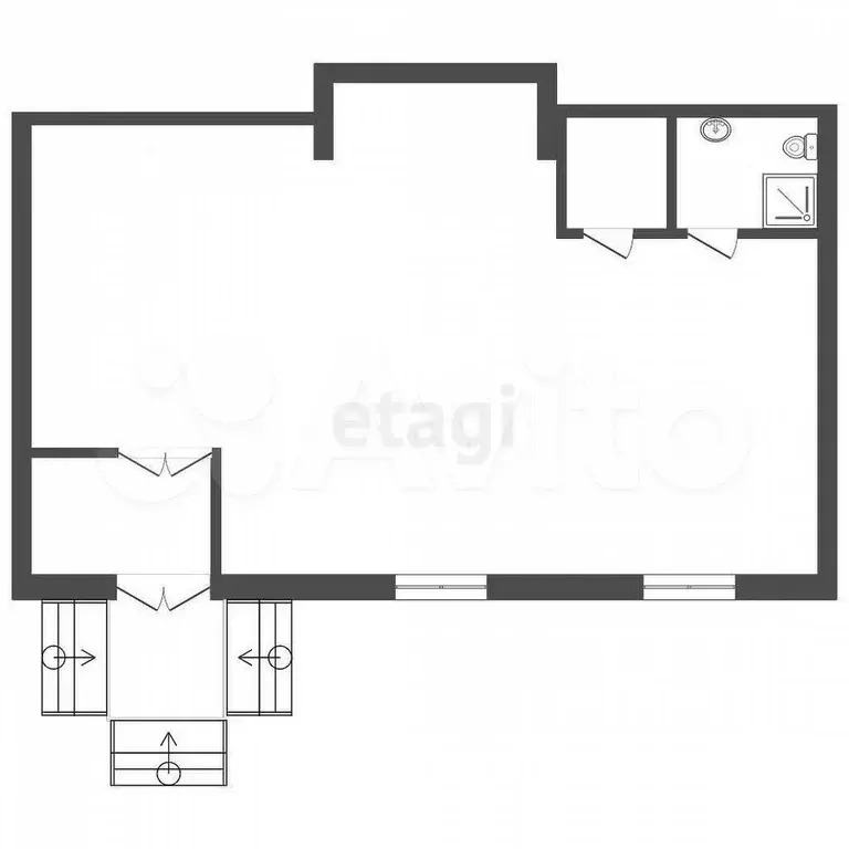 Продам торговое помещение, 60.5 м - Фото 1