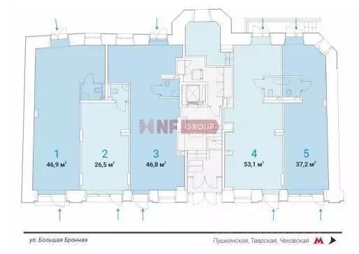 Торговая площадь в Москва Большая Бронная ул., 25С3 (37 м) - Фото 1