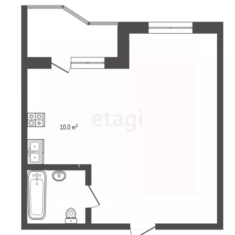 1-к кв. Ханты-Мансийский АО, Сургут ул. Восход, 1 (47.0 м) - Фото 1