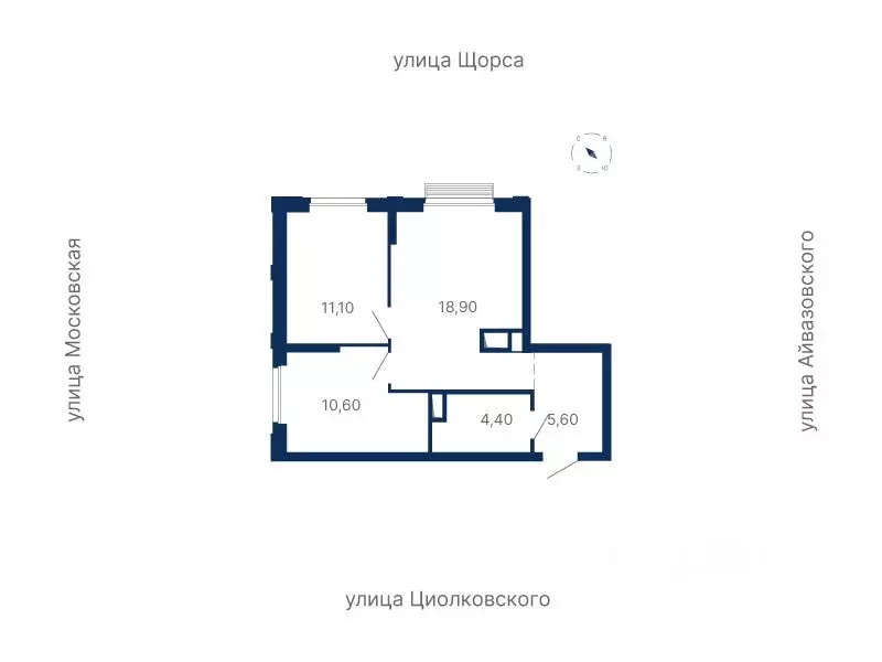 2-к кв. Свердловская область, Екатеринбург ул. Московская, 249/2 (50.6 ... - Фото 0