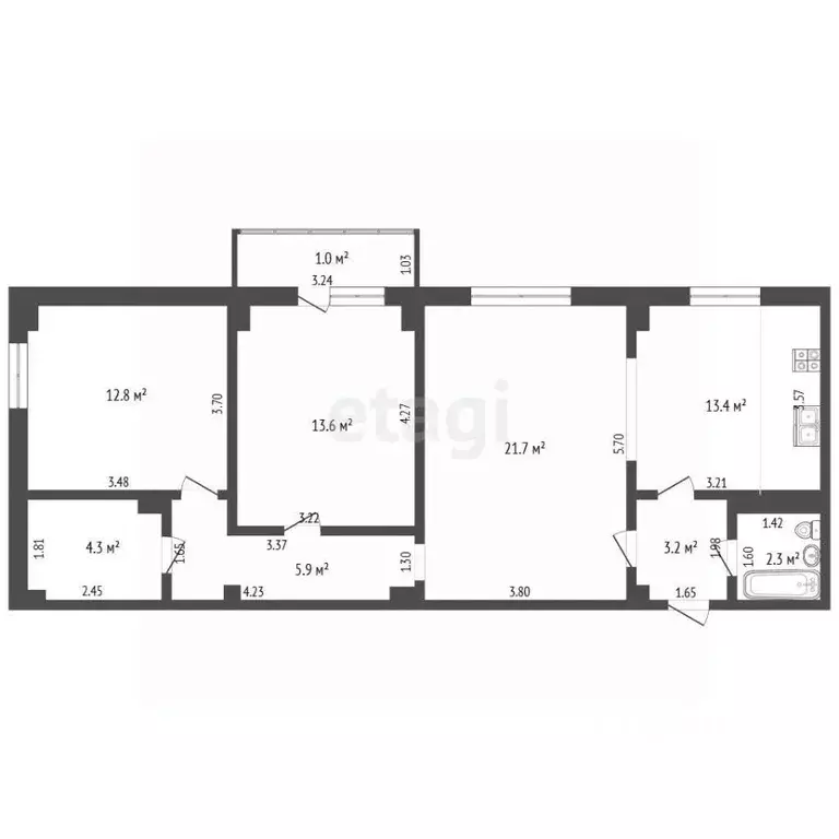 3-к кв. Ростовская область, Батайск ул. Северная Звезда, 2/1 (75.0 м) - Фото 1